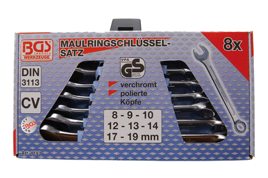 BGS set viljuškasto-okastih ključeva 8-19mm